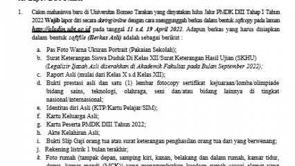 LAPOR DIRI PMDK-DIII TAHAP 1