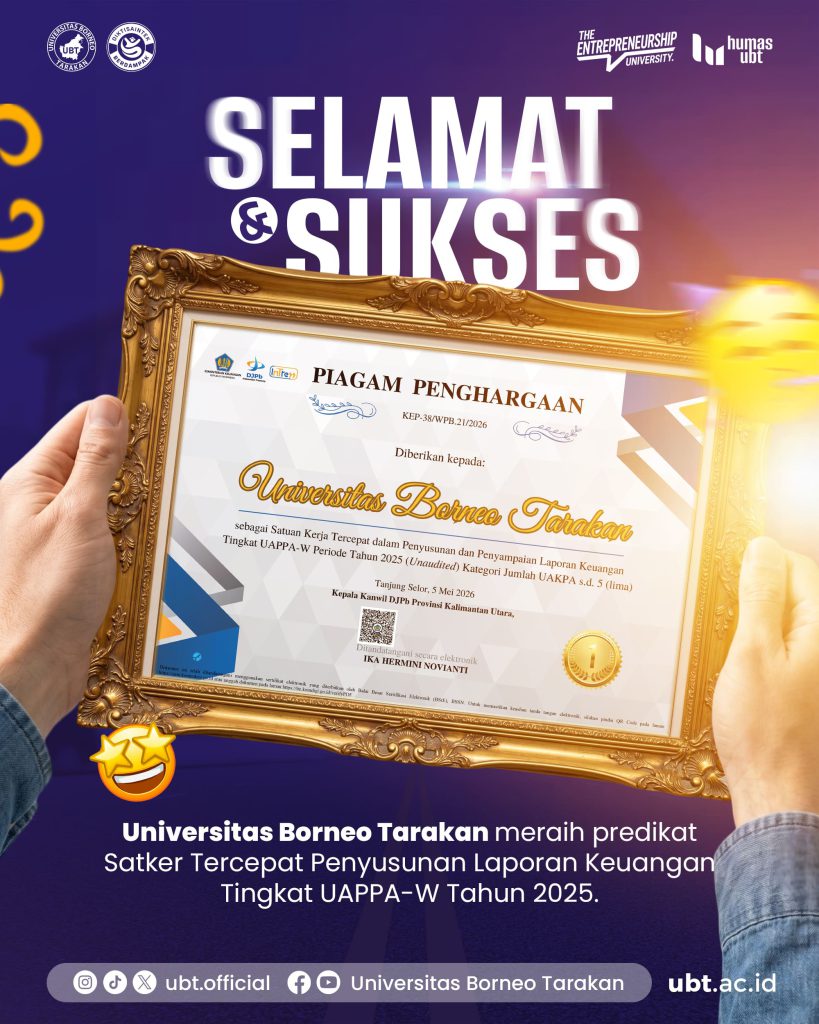 Universitas Borneo Tarakan Raih Penghargaan Satker Tercepat dalam Penyusunan Laporan Keuangan 2025 dari DJPb Kaltara