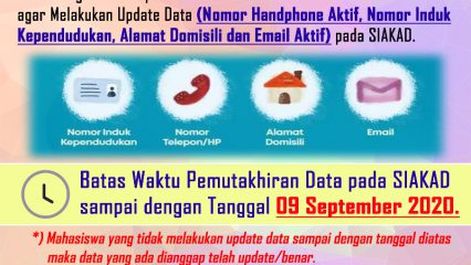 PEMUTAKHIRAN DATA MAHASISWA UNTUK KUOTA